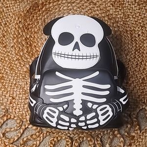Loungefly Mickey Skeleton glow in the dark Mini Backpack ✨️New✨️